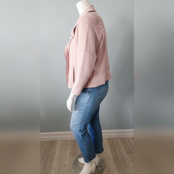 [X & 1X] NWT DEX Plus Moto Jacket - Pink Petal - Picture 8 of 16